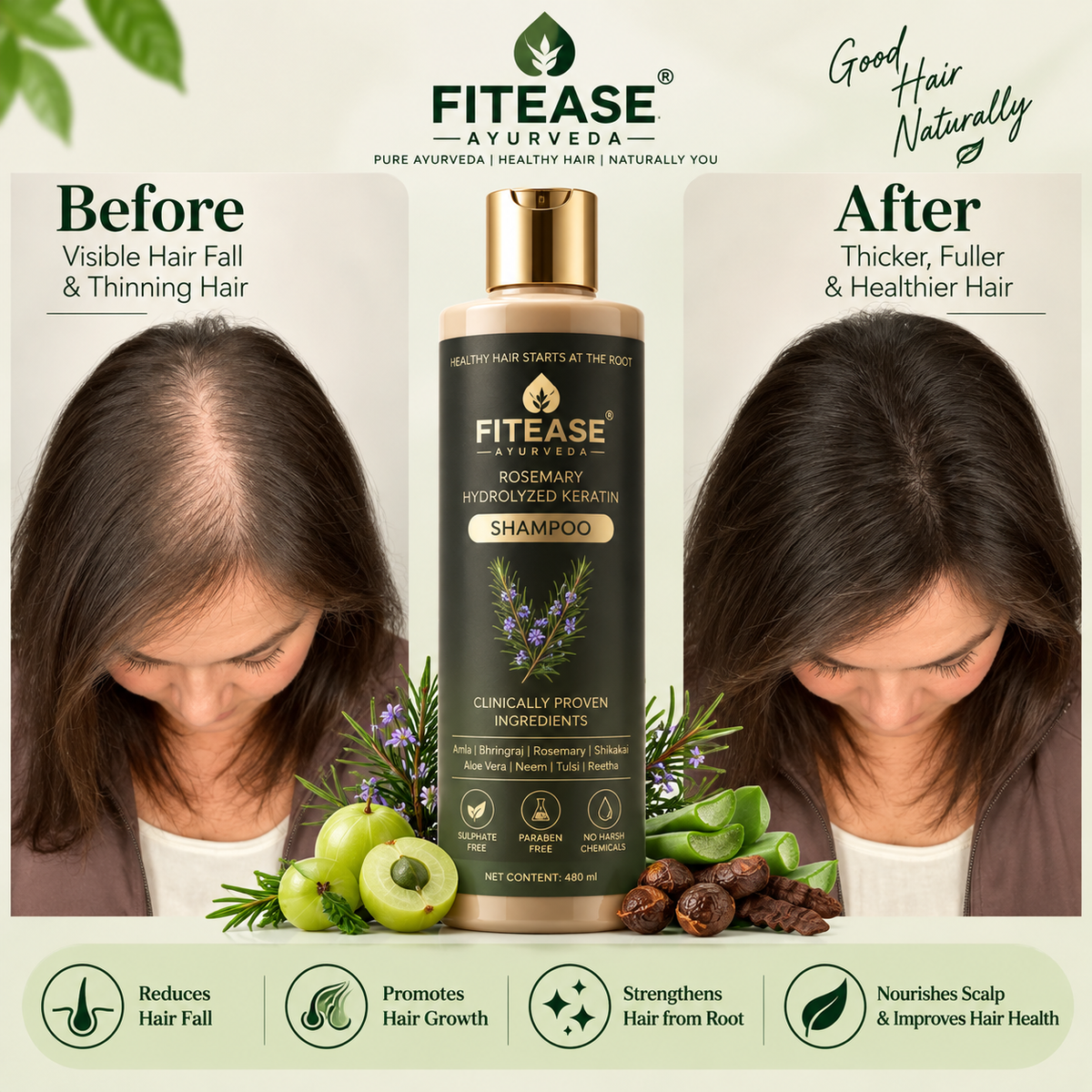 Rosemary Hair Growth Shampoo (Pack of 2)