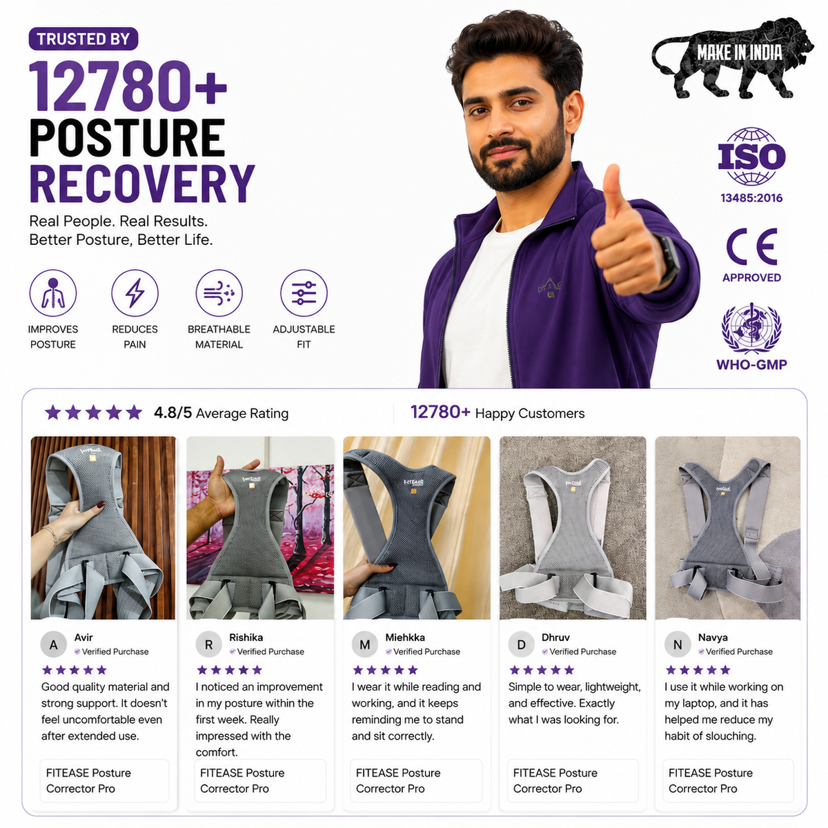 FITEASE® Orthotics Posture Corrector Pro