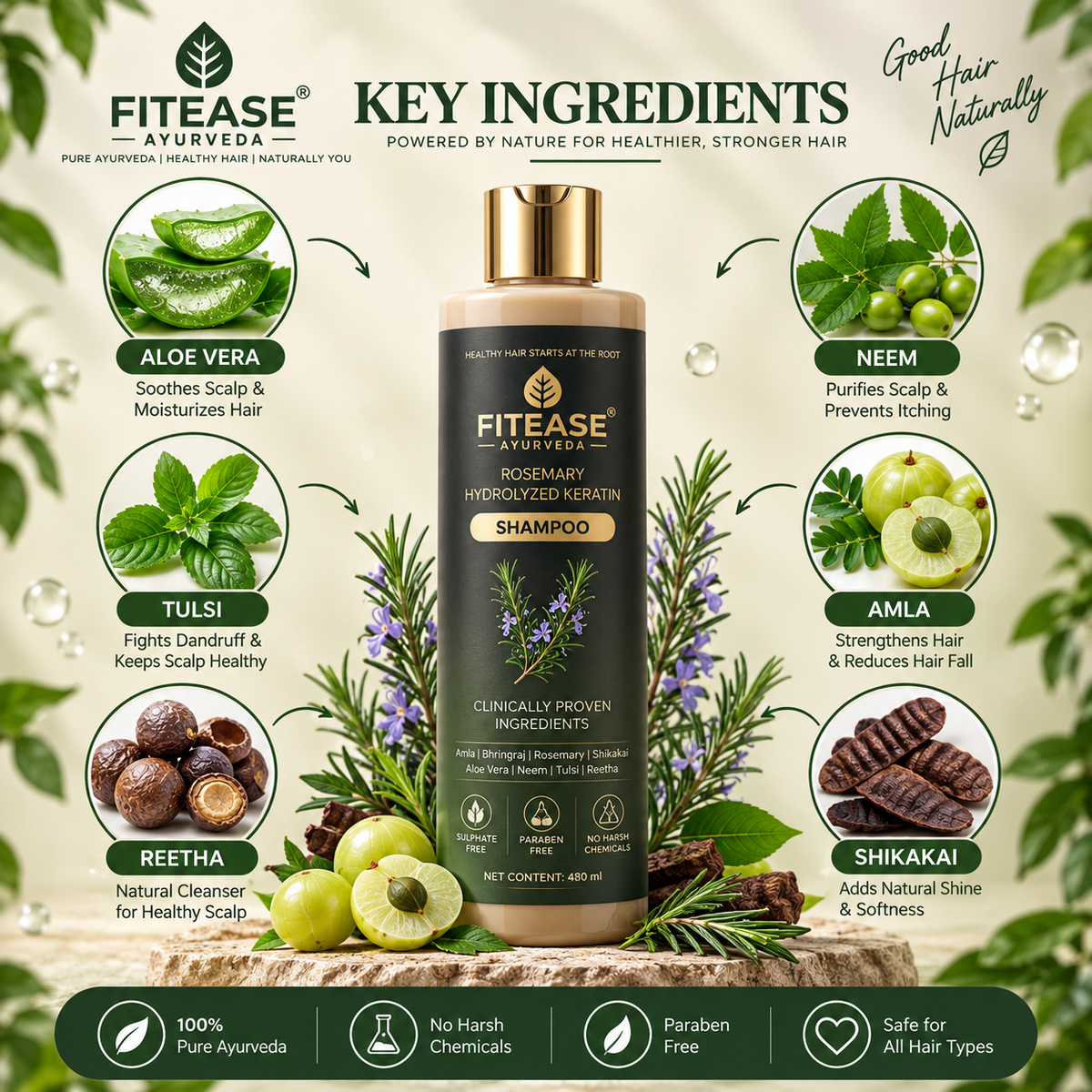 Rosemary Hair Growth Shampoo (Pack of 2)