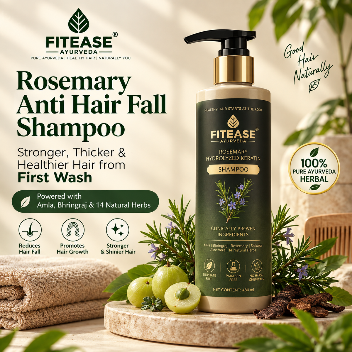 Rosemary Hair Growth Shampoo (Pack of 2)